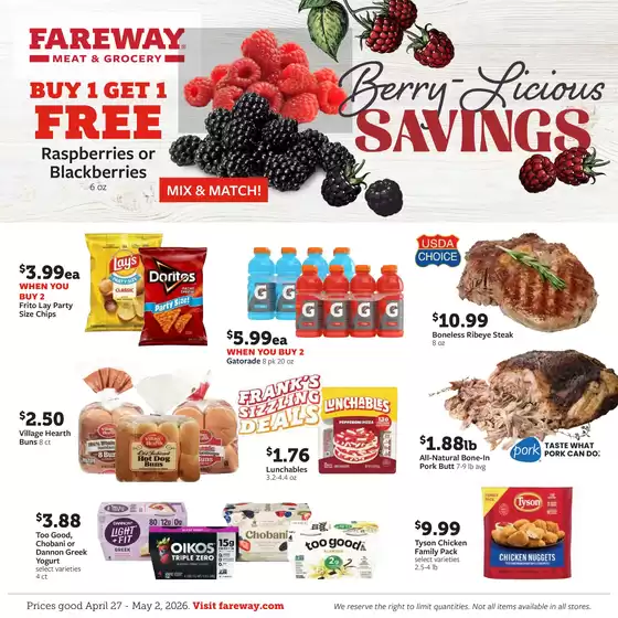 Fareway catalogue | Great offer for bargain hunters | 2026-04-27T00:00:00.000Z - 2026-05-02T00:00:00.000Z