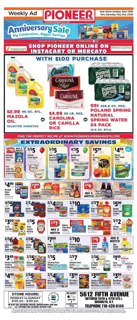 Pioneer Supermarkets catalogue | Great offer for all customers | 2026-04-26T00:00:00.000Z - 2026-05-02T00:00:00.000Z
