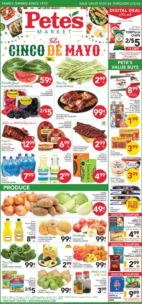 Pete's Fresh Market catalogue | Great discounts on selected products | 2026-04-29T00:00:00.000Z - 2026-05-05T00:00:00.000Z