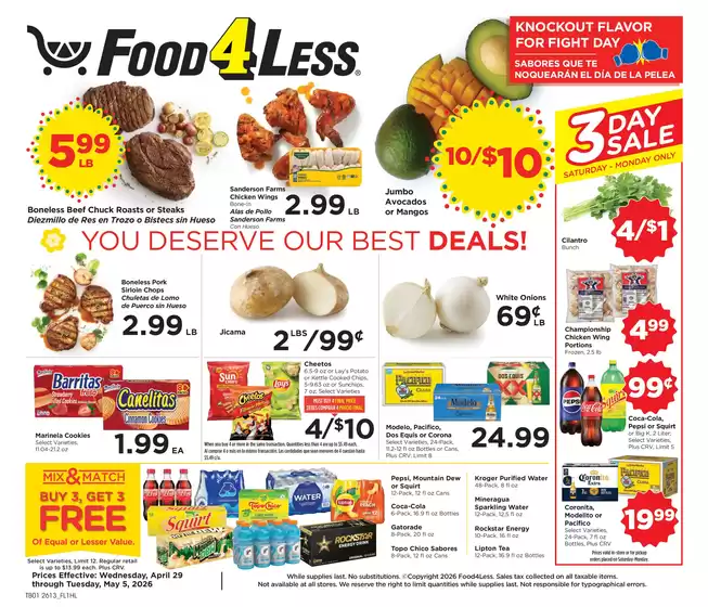 Food 4 Less catalogue | Wide range of offers | 2026-04-29T00:00:00.000Z - 2026-05-05T00:00:00.000Z