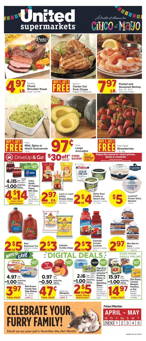 United Supermarkets catalogue | Offers for bargain hunters | 2026-04-28T00:00:00.000Z - 2026-05-05T00:00:00.000Z