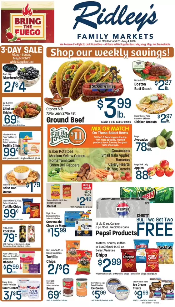 Ridley's Family Markets catalogue | Exclusive deals for our customers | 2026-04-28T00:00:00.000Z - 2026-05-04T00:00:00.000Z