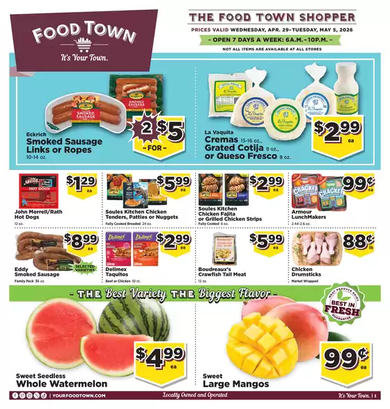 Food Town catalogue | FoodTownInStoreAd | 2026-04-29T00:00:00.000Z - 2026-05-05T00:00:00.000Z