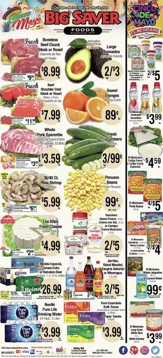 Big Saver Foods catalogue in Alhambra CA | Big Saver Foods Weekly Special | 2026-04-29T00:00:00.000Z - 2026-05-05T00:00:00.000Z