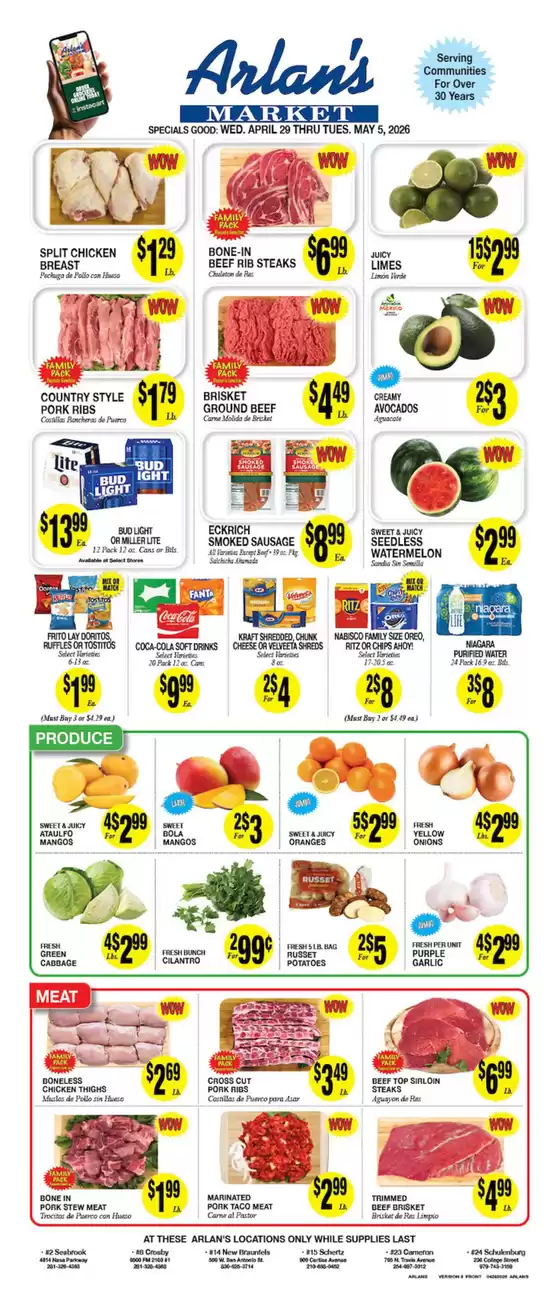 Arlan's Market catalogue | Arlan's Market weekly ad | 2026-04-29T00:00:00.000Z - 2026-05-05T00:00:00.000Z