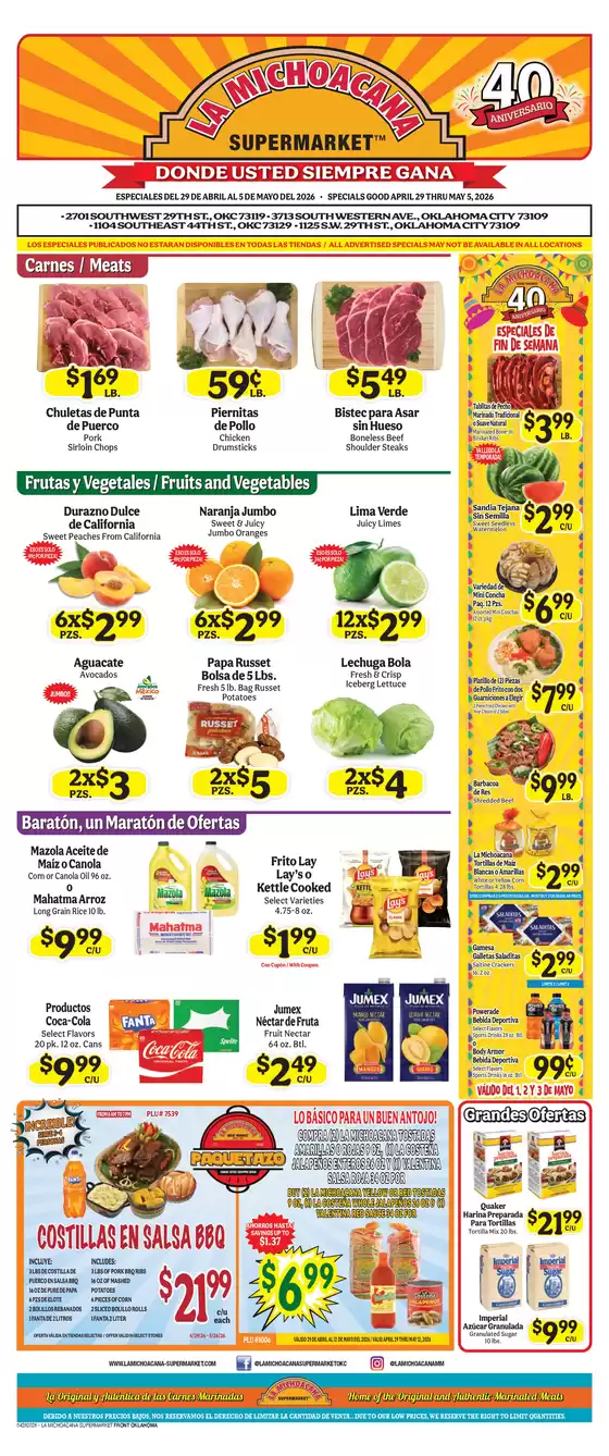 La Michoacana catalogue | Special offers for you | 2026-04-29T00:00:00.000Z - 2026-05-05T00:00:00.000Z