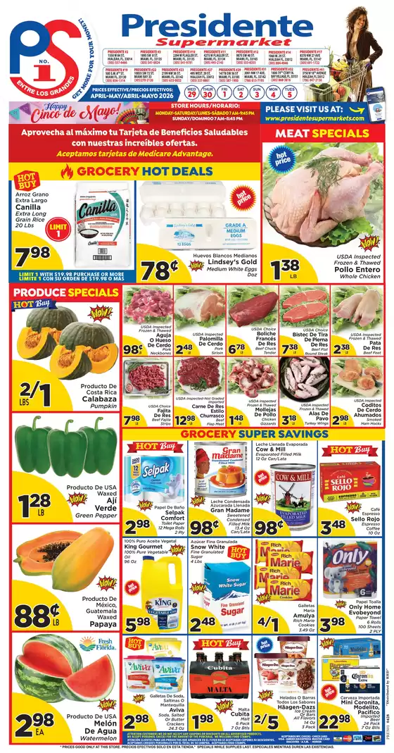 Presidente catalogue | Presidente weekly ad | 2026-04-01T00:00:00.000Z - 2026-05-31T00:00:00.000Z