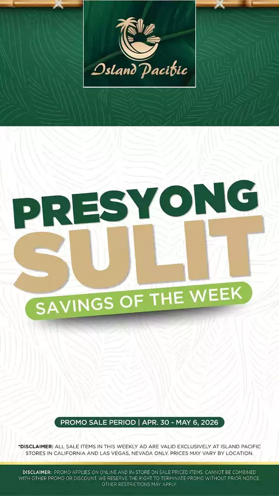Island Pacific Market catalogue | IP Freshop Weekly Ad APR30 MAY6 2026 | 2026-04-30T00:00:00.000Z - 2026-05-06T00:00:00.000Z