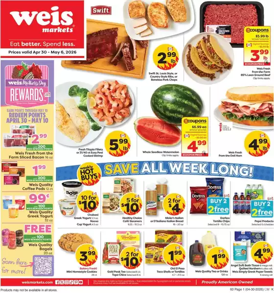 Weis Markets catalogue | Save now with our deals | 2026-04-30T00:00:00.000Z - 2026-05-06T00:00:00.000Z