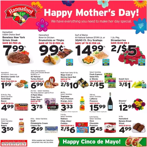 Hannaford catalogue | Current special promotions | 2026-05-03T00:00:00.000Z - 2026-05-09T00:00:00.000Z