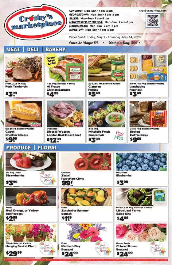 Crosby's Marketplace  catalogue | Catalog Crosby's Marketplace | 2026-05-01T00:00:00.000Z - 2026-05-14T00:00:00.000Z