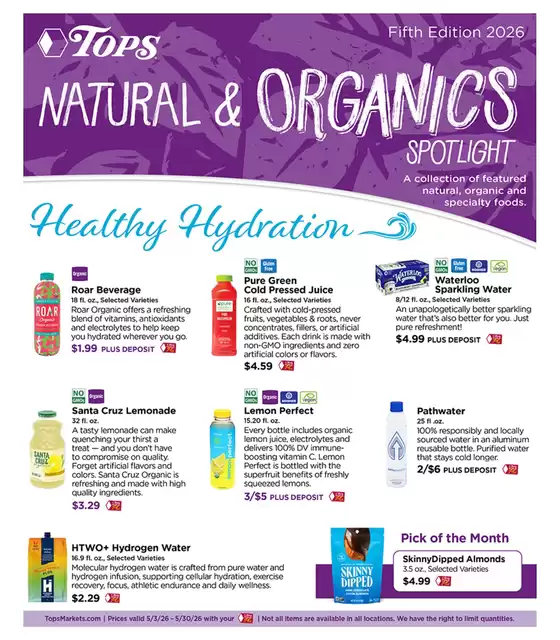 Tops catalogue | Tops Natural & Organics Spotlight | 2026-05-03T00:00:00.000Z - 2026-05-30T00:00:00.000Z