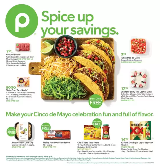 Publix catalogue in Tampa FL | Current bargains and offers | 2026-04-29T00:00:00.000Z - 2026-05-05T00:00:00.000Z