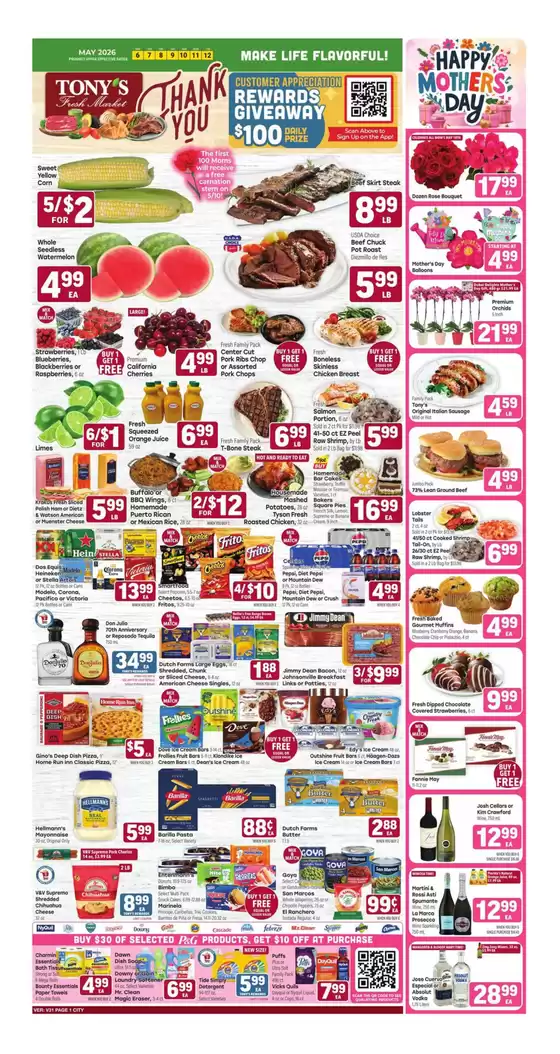 Tony's Fresh Market catalogue in Palos Heights IL | Weekly Ad | 2026-05-06T00:00:00.000Z - 2026-05-12T00:00:00.000Z