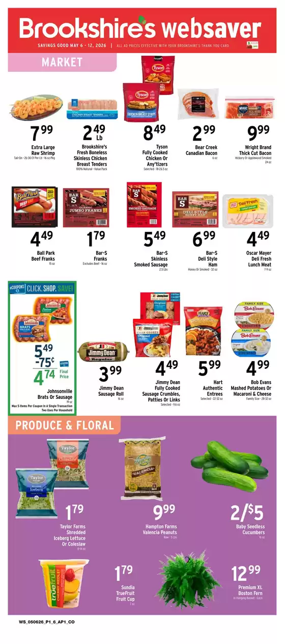 Brookshire's catalogue | Great offer for bargain hunters | 2026-05-06T00:00:00.000Z - 2026-05-12T00:00:00.000Z