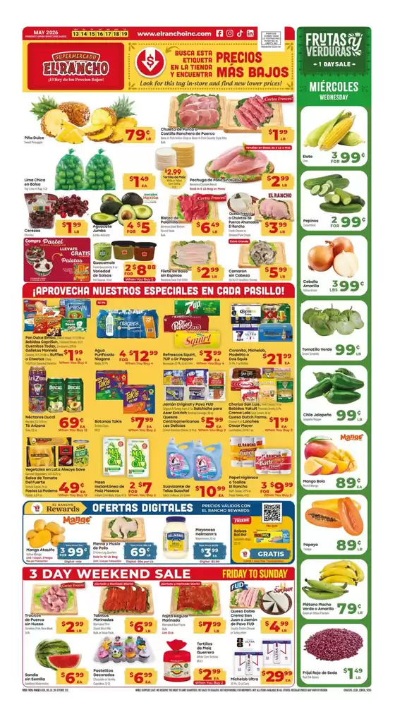 Supermercado El Rancho catalogue | Weekly Ad | 2026-05-13T00:00:00.000Z - 2026-05-19T00:00:00.000Z