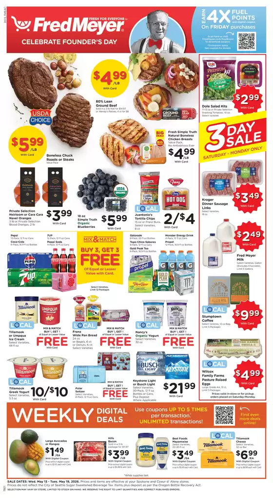 Fred Meyer catalogue | Exclusive deals and bargains | 2026-05-13T00:00:00.000Z - 2026-05-19T00:00:00.000Z