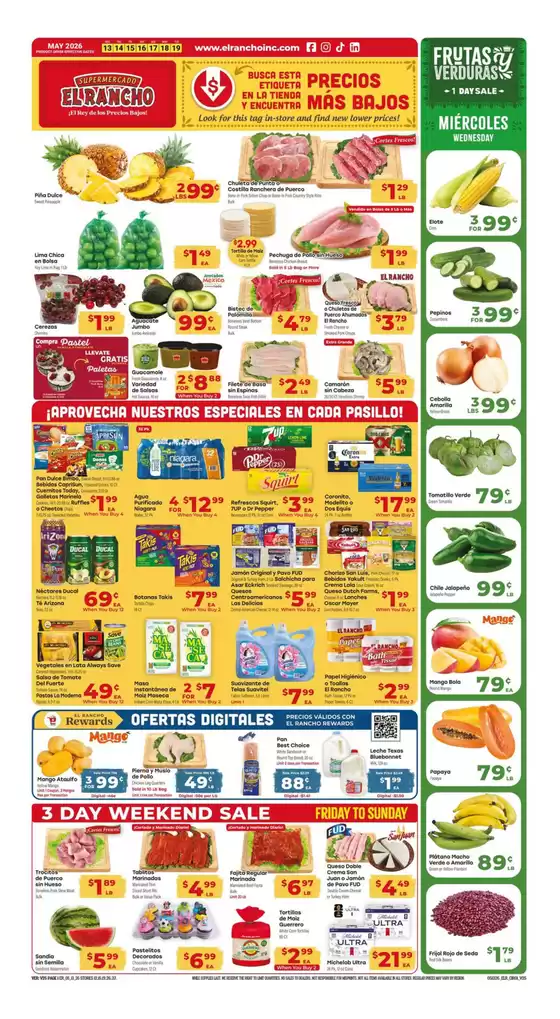 Supermercado El Rancho catalogue in Lewisville TX | Weekly Ad | 2026-05-13T00:00:00.000Z - 2026-05-19T00:00:00.000Z
