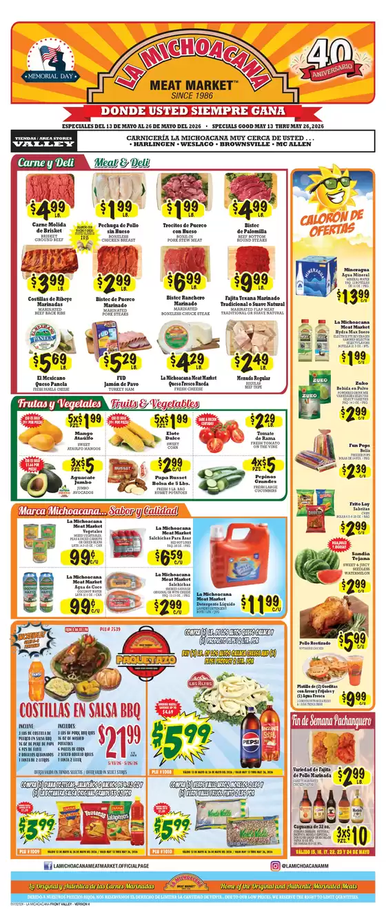 La Michoacana catalogue | Top offers for smart savers | 2026-05-13T00:00:00.000Z - 2026-05-26T00:00:00.000Z