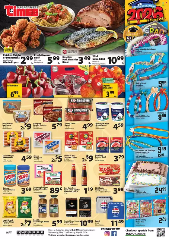 Times Supermarkets catalogue | Oahu | 2026-05-13T00:00:00.000Z - 2026-05-19T00:00:00.000Z