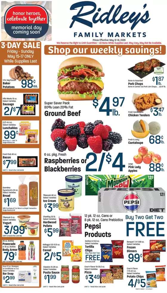 Ridley's Family Markets catalogue | Save now with our deals | 2026-05-12T00:00:00.000Z - 2026-05-18T00:00:00.000Z