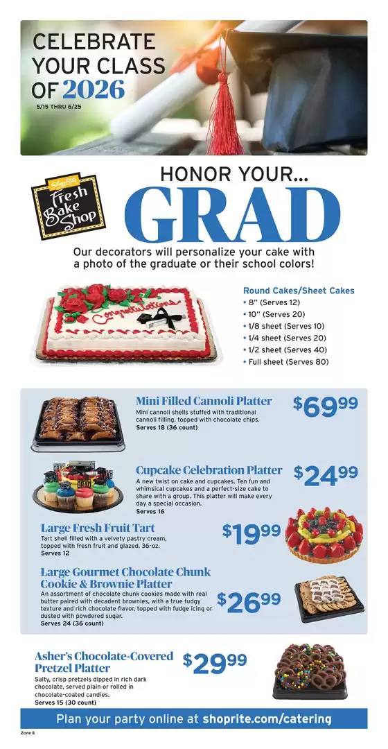 ShopRite catalogue | Graduation Catering 5/15 | 2026-05-14T00:00:00.000Z - 2026-06-25T00:00:00.000Z