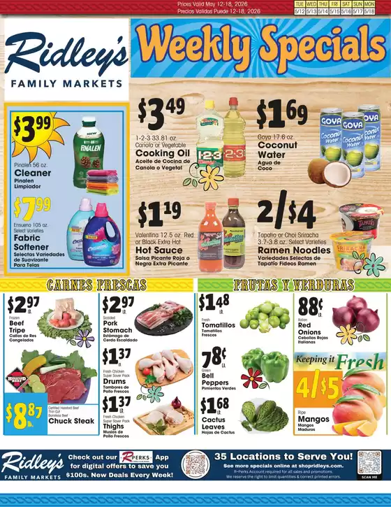 Ridley's Family Markets catalogue | Current bargains and offers | 2026-05-12T00:00:00.000Z - 2026-05-18T00:00:00.000Z