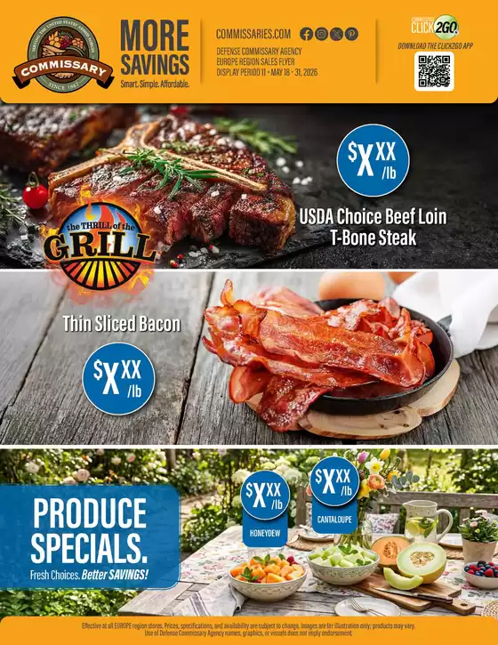Commissary catalogue | Discounts and promotions | 2026-05-18T00:00:00.000Z - 2026-05-31T00:00:00.000Z
