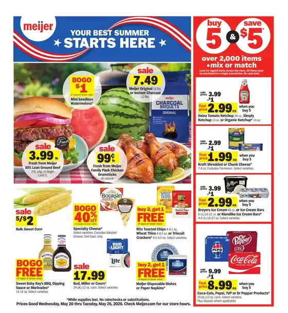 Meijer catalogue in Grabill IN | Discover attractive offers | 2026-05-20T00:00:00.000Z - 2026-05-26T00:00:00.000Z