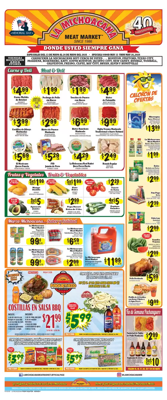 La Michoacana catalogue | Current deals and offers | 2026-05-13T00:00:00.000Z - 2026-05-26T00:00:00.000Z