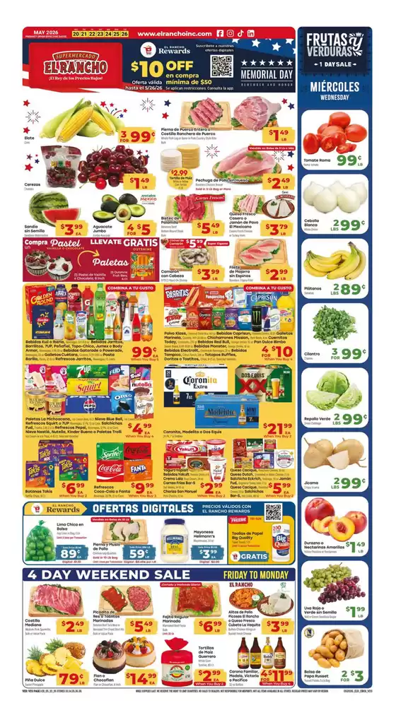 Supermercado El Rancho catalogue in South Houston TX | Weekly Ad | 2026-05-20T00:00:00.000Z - 2026-05-26T00:00:00.000Z