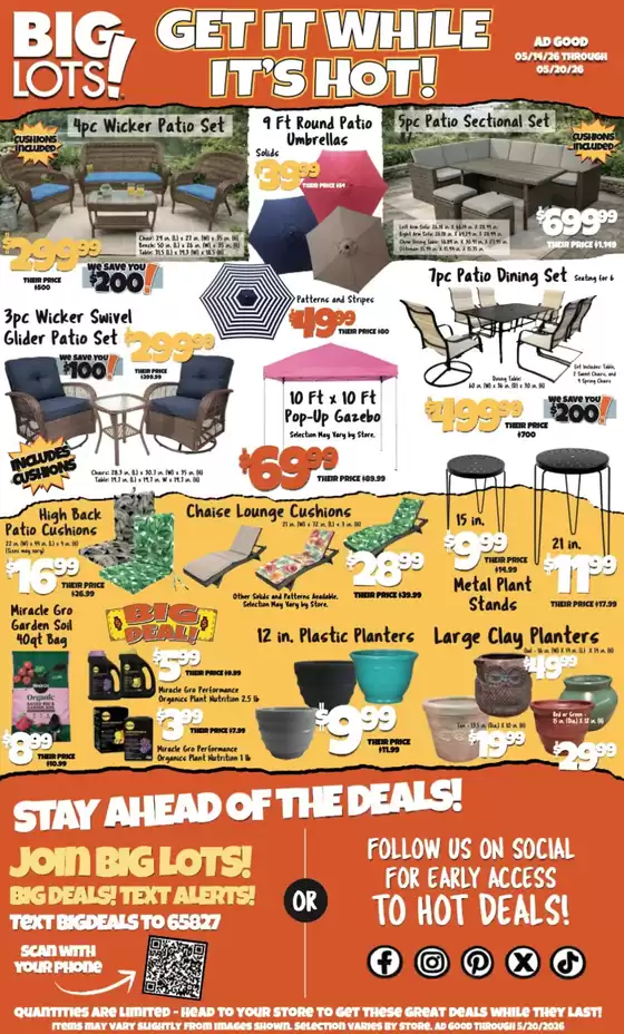 Big Lots catalogue in Cottonwood AL | Big Lots weekly ad | 2026-05-14T00:00:00.000Z - 2026-05-20T00:00:00.000Z