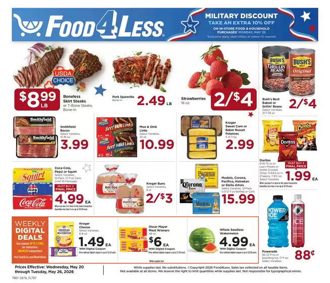 Food 4 Less catalogue | Top deals and discounts | 2026-05-20T00:00:00.000Z - 2026-05-26T00:00:00.000Z
