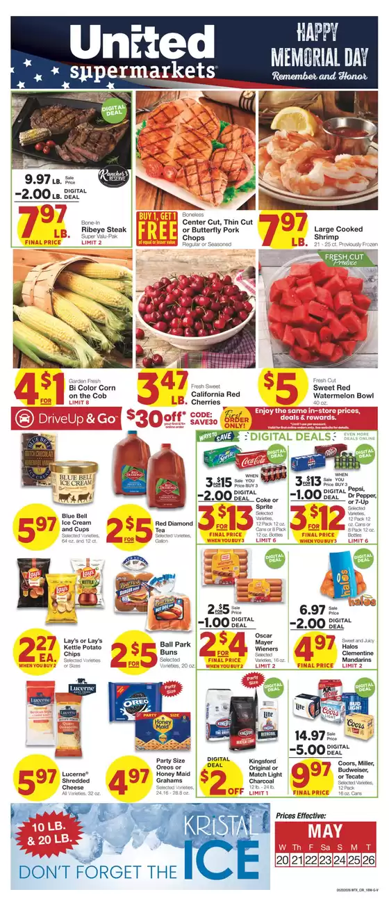 United Supermarkets catalogue | Current special promotions | 2026-05-19T00:00:00.000Z - 2026-05-26T00:00:00.000Z