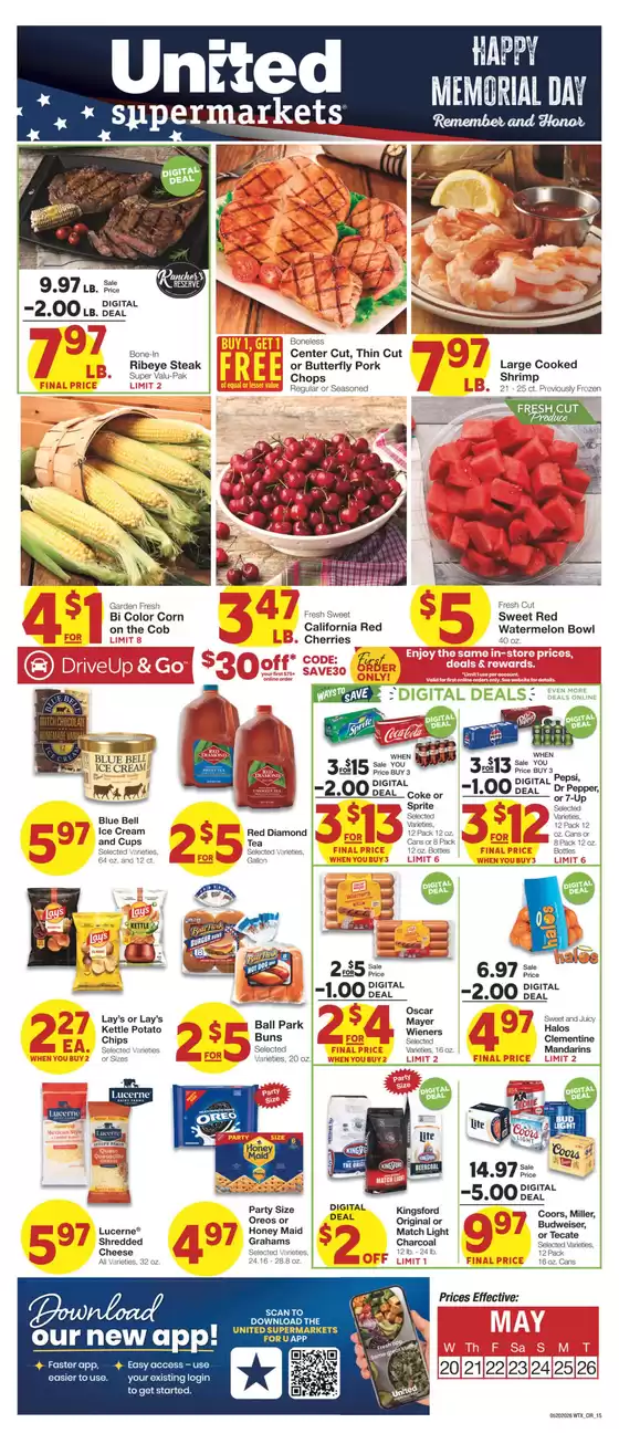 United Supermarkets catalogue | Discounts and promotions | 2026-05-19T00:00:00.000Z - 2026-05-26T00:00:00.000Z