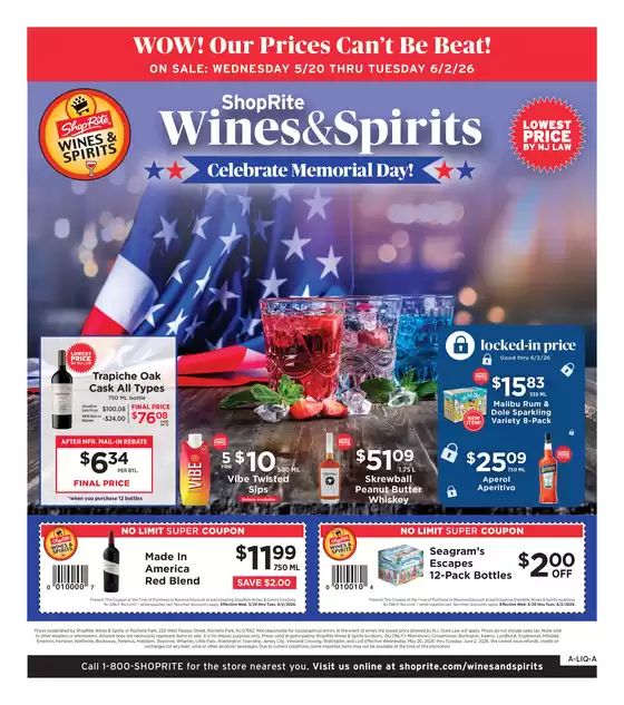 ShopRite catalogue | ShopRite Wine & Spirits - 5/20 | 2026-05-20T00:00:00.000Z - 2026-06-02T00:00:00.000Z