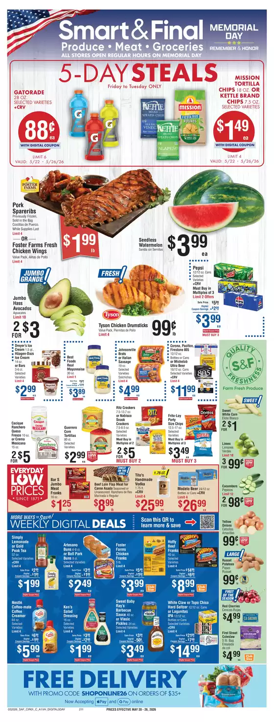 Smart & Final catalogue | Top offers for all bargain hunters | 2026-05-22T00:00:00.000Z - 2026-05-26T00:00:00.000Z