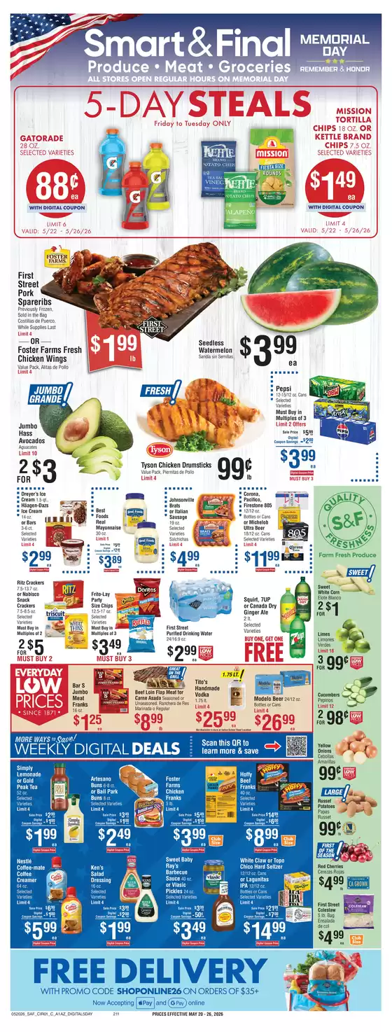 Smart & Final catalogue | Exclusive deals and bargains | 2026-05-22T00:00:00.000Z - 2026-05-26T00:00:00.000Z