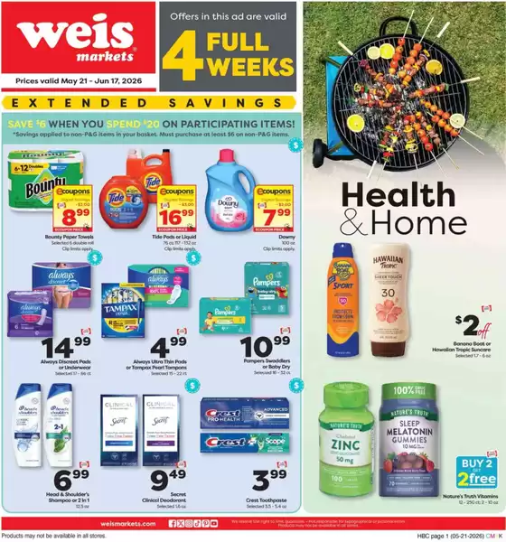 Weis Markets catalogue | Our best deals for you | 2026-05-21T00:00:00.000Z - 2026-06-17T00:00:00.000Z