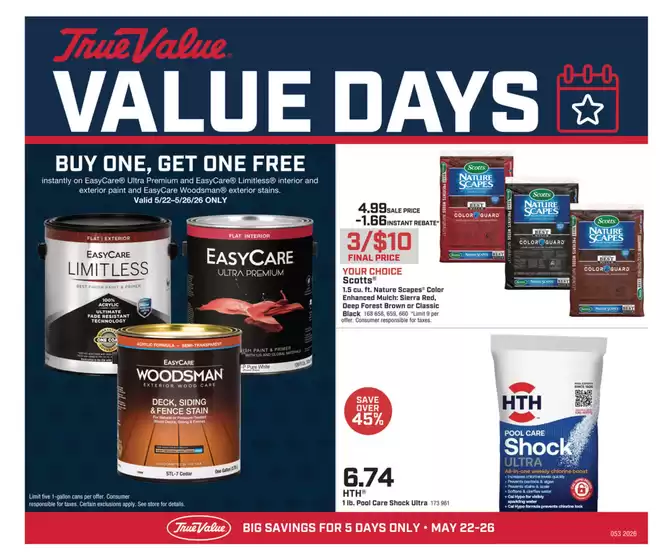 True Value catalogue | Discounts and promotions | 2026-05-22T00:00:00.000Z - 2026-05-26T00:00:00.000Z