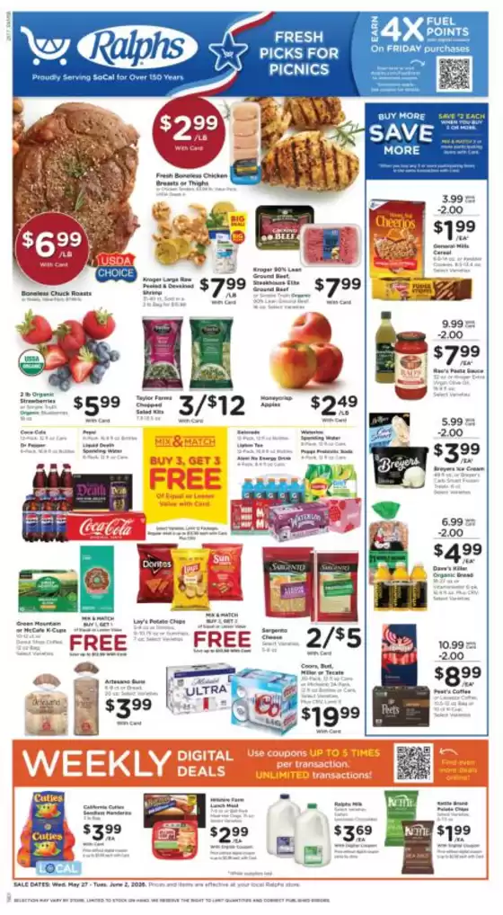 Ralphs catalogue in Corona CA | Top offers for smart savers | 2026-05-27T00:00:00.000Z - 2026-06-03T00:00:00.000Z