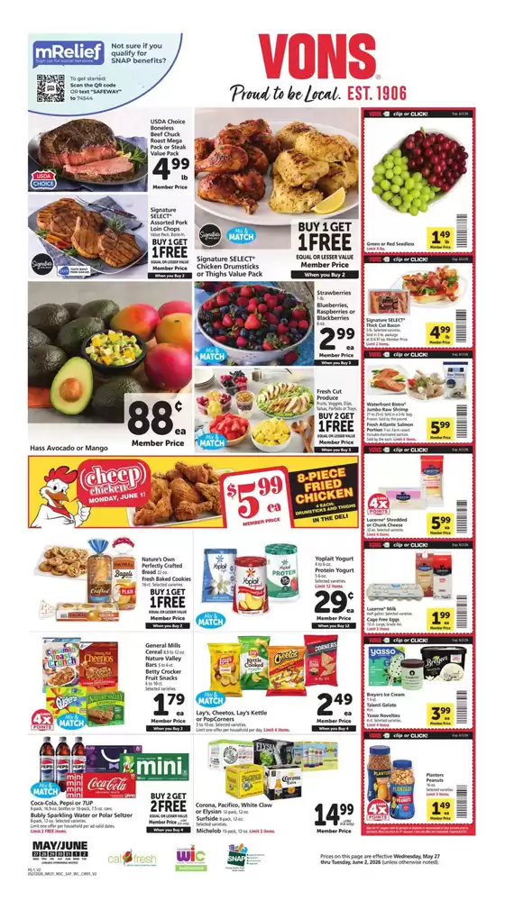 Vons catalogue | Weekly Ad - Norcal | 2026-05-27T00:00:00.000Z - 2026-06-02T00:00:00.000Z