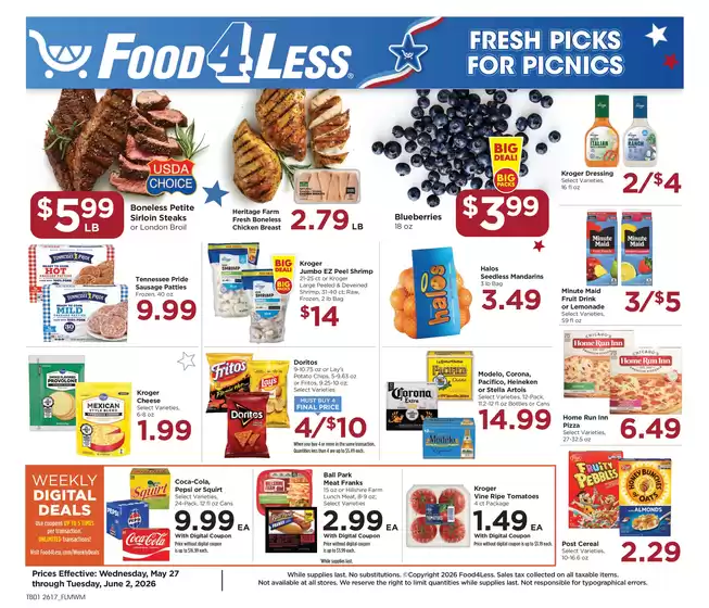 Food 4 Less catalogue | Top offers for smart savers | 2026-05-27T00:00:00.000Z - 2026-06-02T00:00:00.000Z