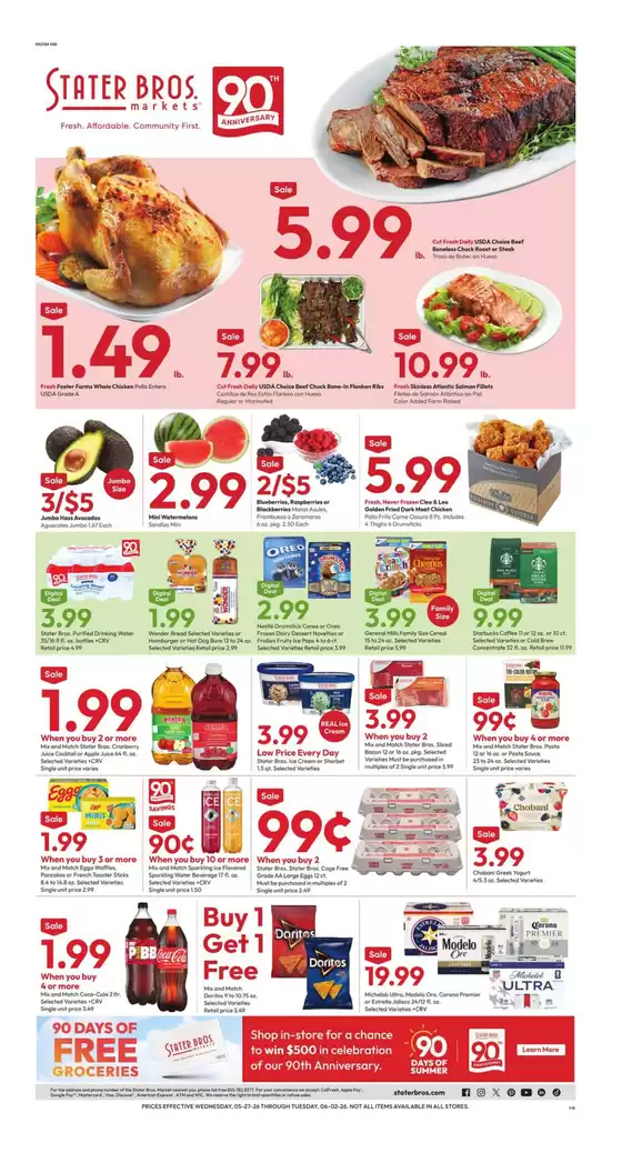 Stater Bros catalogue in Corona CA | Great offer for all customers | 2026-05-27T00:00:00.000Z - 2026-06-02T00:00:00.000Z