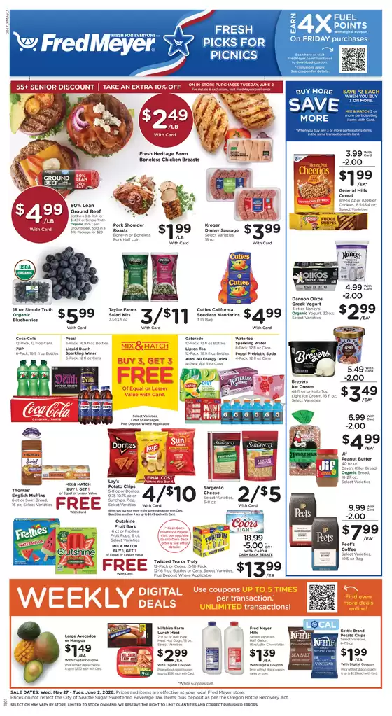 Fred Meyer catalogue | Offers for bargain hunters | 2026-05-27T00:00:00.000Z - 2026-06-02T00:00:00.000Z