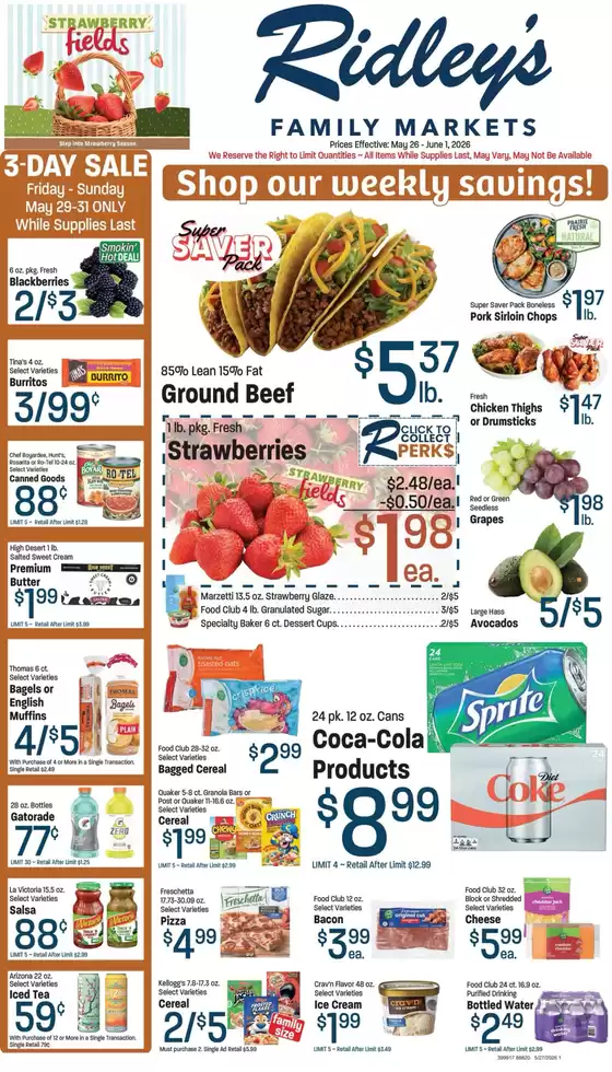 Ridley's Family Markets catalogue | Exclusive deals for our customers | 2026-05-26T00:00:00.000Z - 2026-06-01T00:00:00.000Z