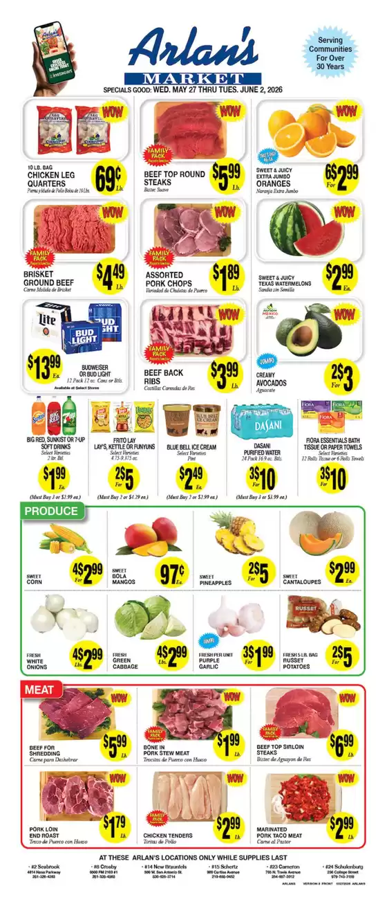 Arlan's Market catalogue | Arlan's Market weekly ad | 2026-05-27T00:00:00.000Z - 2026-06-02T00:00:00.000Z