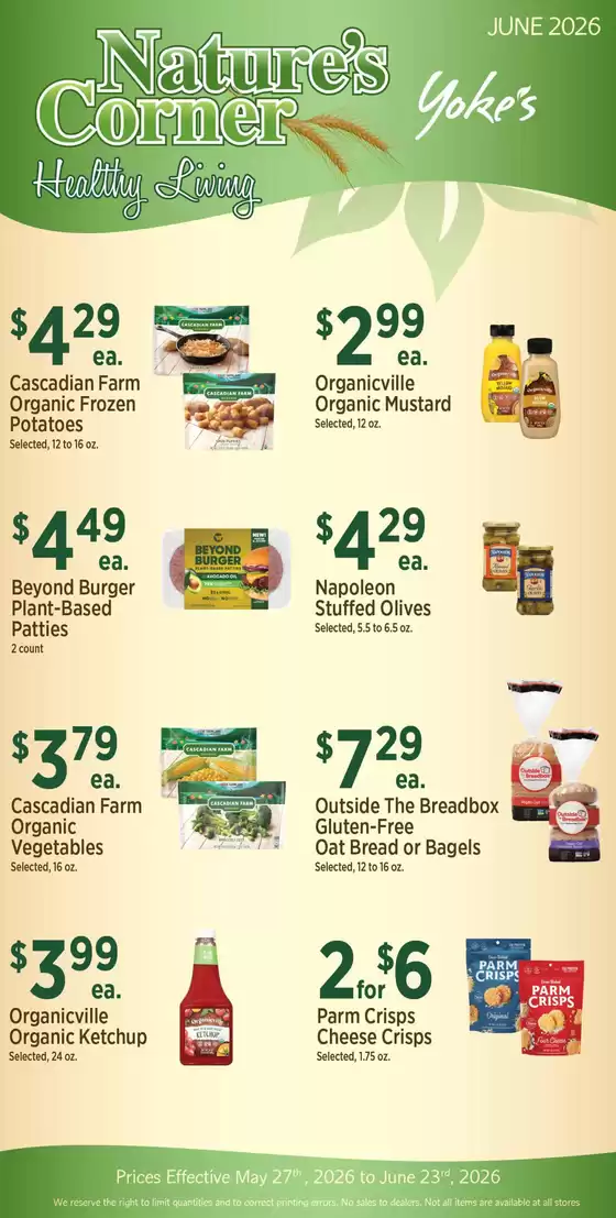 Yoke's Fresh Market  catalogue | Yoke's Fresh Market Nature's Corner | 2026-05-27T00:00:00.000Z - 2026-06-23T00:00:00.000Z