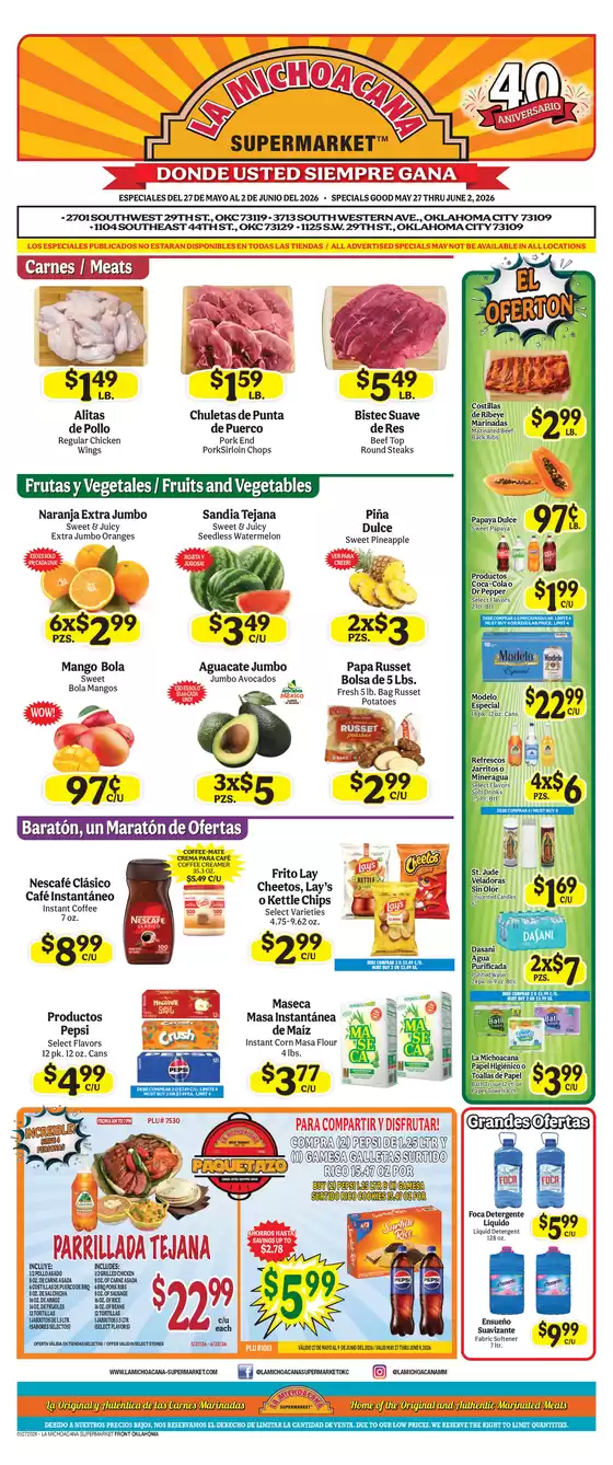La Michoacana catalogue | Our best offers for you | 2026-05-27T00:00:00.000Z - 2026-06-02T00:00:00.000Z