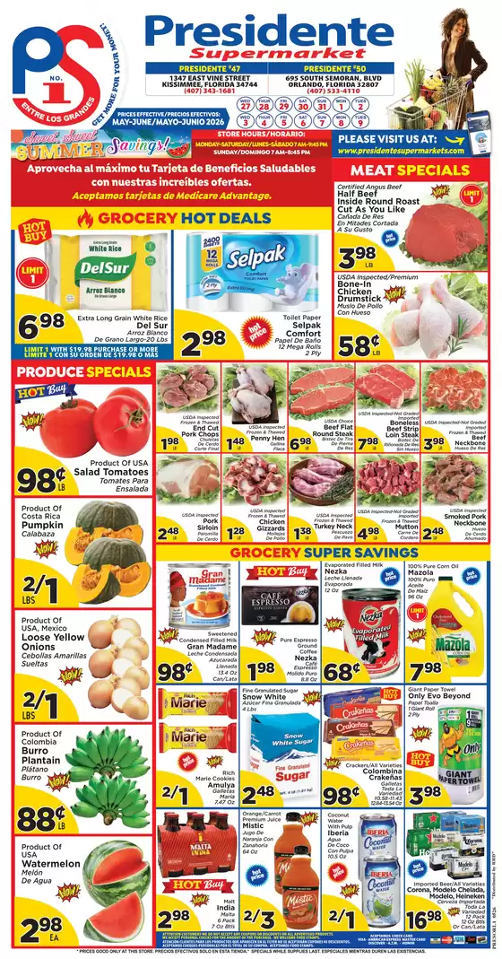 Presidente catalogue | Discounts and promotions | 2026-05-01T00:00:00.000Z - 2026-06-30T00:00:00.000Z